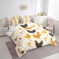 thumbnail image 4 of Manfei Teen Cartoon Rooster 7pcs Bedding Comforter Set, Rustic Farm Animal Queen Bedding Sets, Countryside Theme Reversible Queen Sheet Sets, Luxury Bedroom Decor, 4 of 8