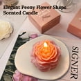 thumbnail image 5 of VINOIC Flower Shaped Candle Burgundy Peony Scented for Home Decor Relaxing Atmosphere, 5 of 9