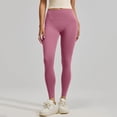thumbnail image 2 of COMVALUE No Front Seam Leggings for Women Inseam, High Waisted Buttery Soft Yoga Pants Pink 3XL, 2 of 9