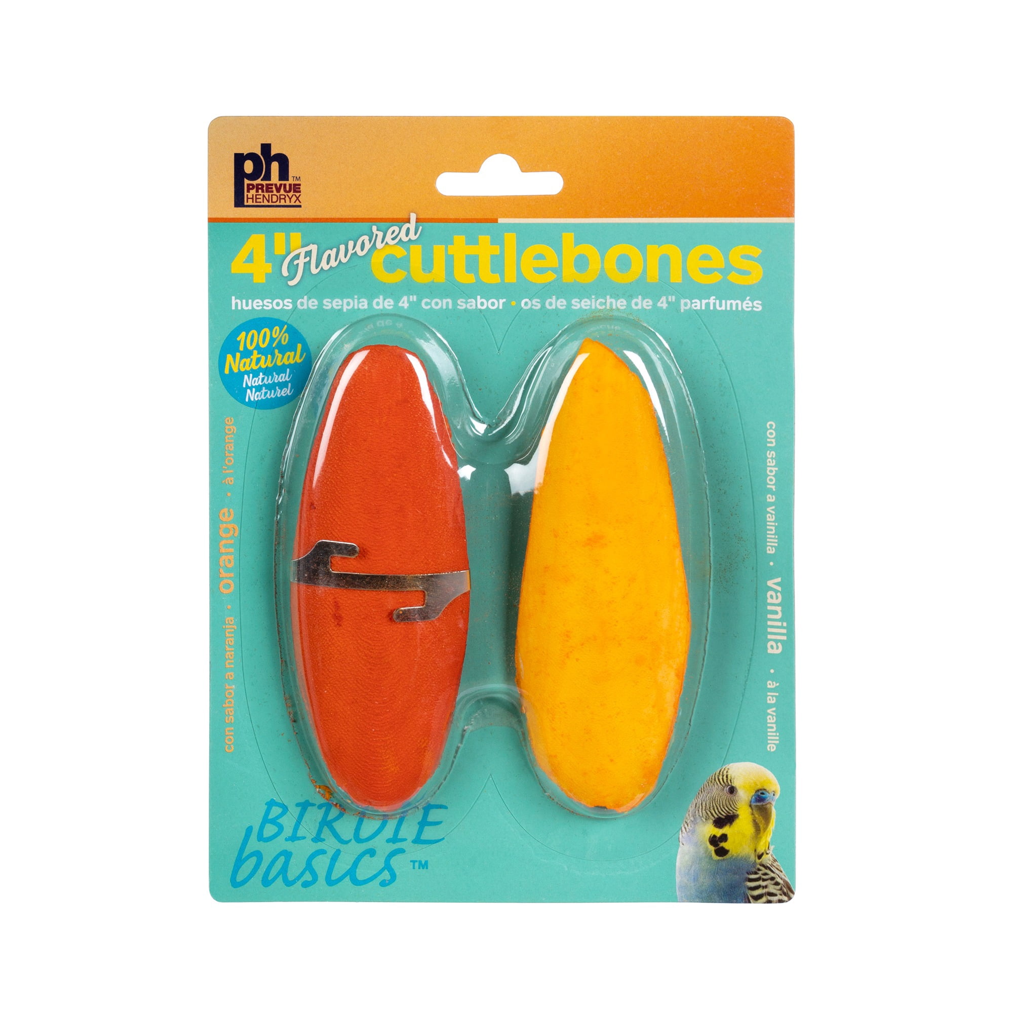 Prevue Pet Products 4-inch Cuttlebone (Flavored) / 2pc (Orange & Vanilla) 11422