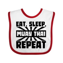 Inktastic Eat, Sleep, Muay Thai, Repeat Boys or Girls Baby Bib