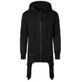 thumbnail image 5 of Fesfesfes Hoodie Tops for Men Men Casual Solid Dark Style Long Sleeve Zipper Hooded Pullover Sweatshirt, 5 of 9
