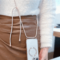 thumbnail image 3 of Electroplated transparent magnetic Magsafe wireless charging case suitable for iPhone 15  14  11  12  13 Pro Max  necklace case, 3 of 6