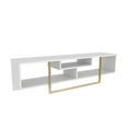 thumbnail image 5 of Asal 59" Modern Metal Frame Wood TV Stand for 65 inch TV White Gold, 5 of 5