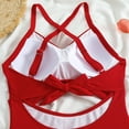 thumbnail image 7 of Fartey One Piece Swimsuit for Women 2025 Tummy Control Cutout High Waisted Bathing Suit Adjustable Strap Backless Swimsuits Summer Solid Color V Neck Swimwear Red S-2XL, 7 of 7