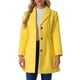 thumbnail image 1 of Abrigo largo de invierno para mujer Inspire Chic, de un solo botón, talla XS, color amarillo, 1 of 6