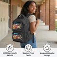 thumbnail image 4 of CHAQLIN Hamster Driving School Book Bag with traspirante Lightweight Casual Daypack, Padded Straps 17 Inch Bookbag for Travel Back to School, 4 of 9