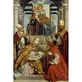 thumbnail image 3 of Moretto Da Brescia 17x24 Black Modern Framed Museum Art Print Titled - Virgin and Child Enthroned with the Four Fathers of the Latin Church (ca. 1540 - 1550), 3 of 5