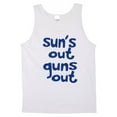 thumbnail image 1 of Sun's Out Guns Out Beach Tank Top - White - 2X-Large, 1 of 2
