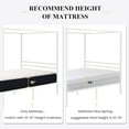 thumbnail image 5 of SHA CERLIN Queen Size Canopy Bed Frame with Metal Slats Support, White, 5 of 7