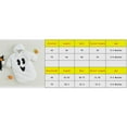 thumbnail image 2 of Newborn Baby Girl Boy Halloween Outfits Long Sleeve Fuzzy Jumpsuit Ghost Face Romper One Piece Fall Winter Hoodie Bodysuit, 2 of 7