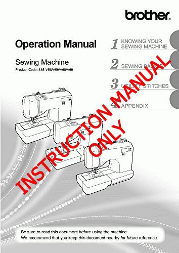 Brother SQ9185 Sewing Machine Owners Instruction Manual - Walmart.com