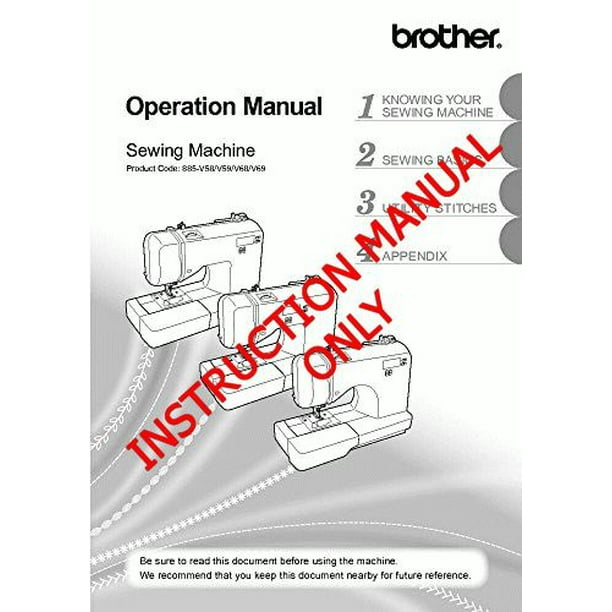 Brother SQ9185 Sewing Machine Owners Instruction Manual - Walmart.com