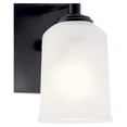 thumbnail image 3 of HeSLehs, Shailene 8.25" 1 Light Wall Sconce with Etched Glass in Black, 45572BK, 3 of 8