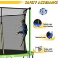 thumbnail image 6 of Mersco 16ft Trampoline for Kids and Adults,Outdoor Trampoline with Enclosure,Basketball Hoop and Ladder,Upright-Poled Backyard Trampoline ,Jumping Trampoline for Boys and Girls Birthday Gift,Green, 6 of 10