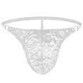 thumbnail image 2 of Womens Plus Size Lace Thong XL White Floral Sheer Underwear Adjustable Waistband Comfortable Everyday & Romantic 1-Pack,Size XL, 2 of 2