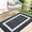 Black, variant on Buganda Indoor Door Mat, 20"x 32", Non Slip Low-Profile Entrance Rug Front Inside Doormats Dirt Trapper Entry Door Rugs for Entryway, Grey