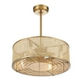 thumbnail image 4 of Astoria 4-Light Fan D'Lier in Warm Brass, 4 of 5