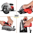 thumbnail image 5 of Sierra circular eléctrica Sierra circular eléctrica con cable de 1200 W sin láser, kit de sierra circular de 5400 RPM Sierra circular portátil para cortar madera y metal Incluye regla guía Hoja con pu Irfora Sierra circular eléctrica, 5 of 5