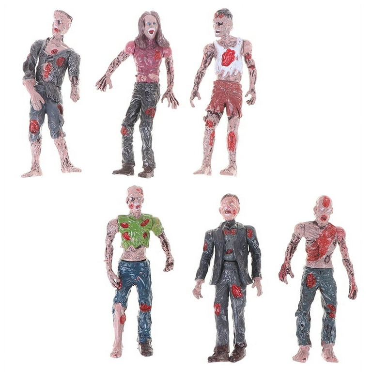 Techinal 6Pcs Walking Corpses Model Terror Zombies Kids Children Action  Figure Toys Dolls