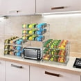 thumbnail image 4 of Can Rack Organizer  Stackable Can Storage Dispenser Holds up to 36 Cans for Kitchen Cabinet or Pantry  Silver, 4 of 6