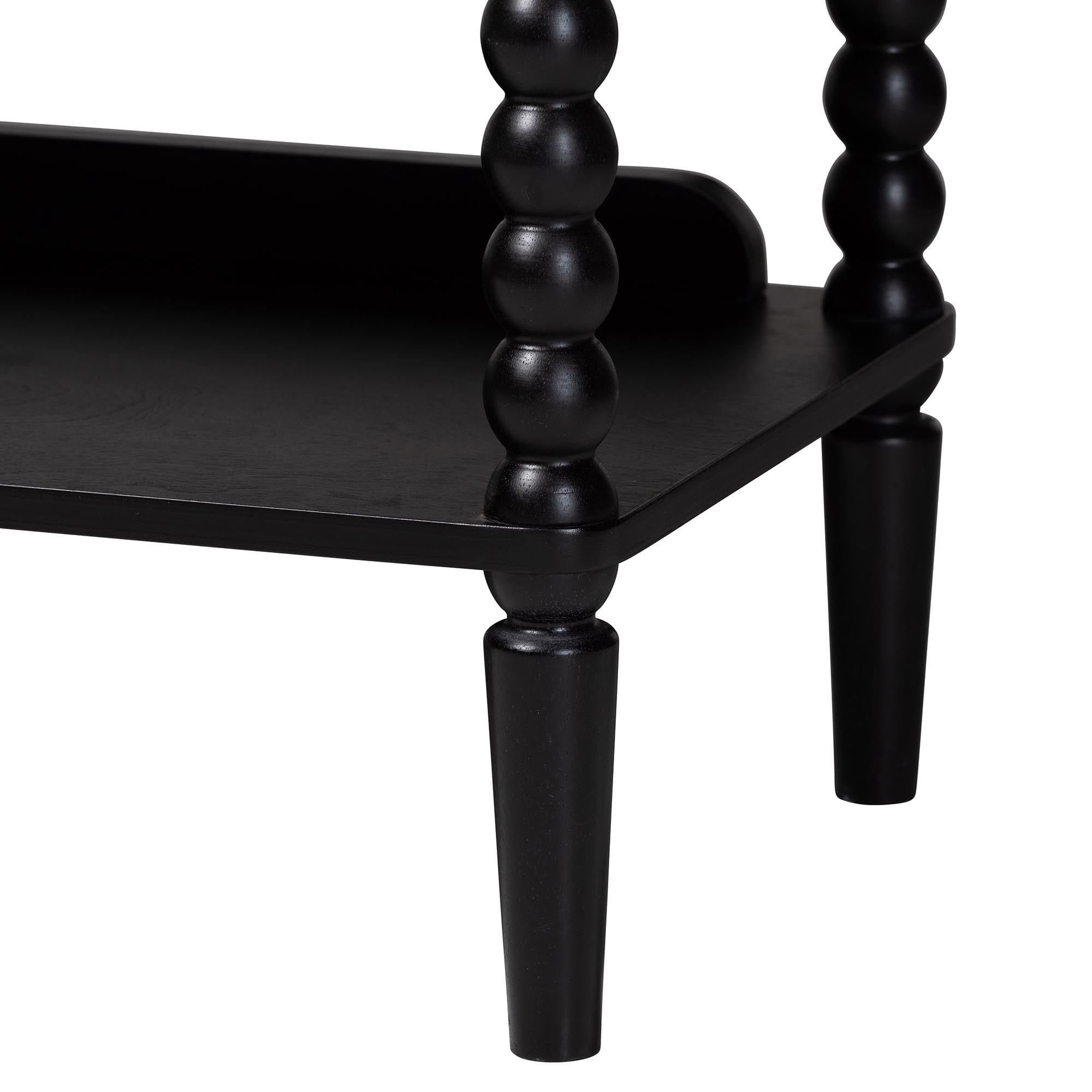 Baxton Studio Lucera Farmhouse Display shelf, 72 in., Black