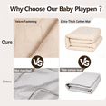 thumbnail image 5 of 71"x59" Foldable Baby Playpen with Mat,Play Yards for Toddlers,Baby Fence with Breathable Mesh,Anti-Fall Pads,Storage Bag,2 Pull up Rings,Khaki, 5 of 10