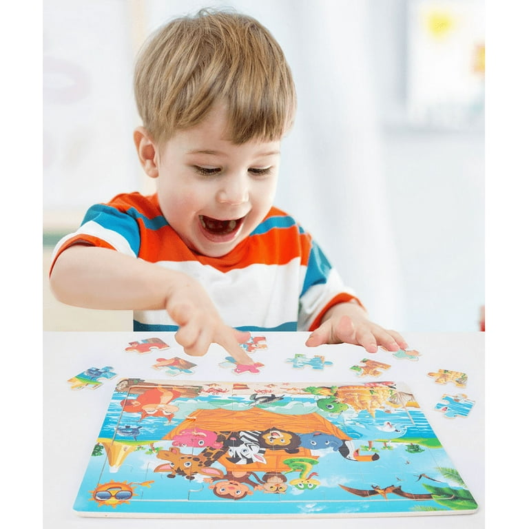 SYNARRY Magnetic Puzzles for Kids Ages 3-5, 20 Pieces Toddler Animal Puzzles, Children Travel Activity Toys Games for 3 4 5 6 Years Old Kids Boys