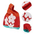 thumbnail image 3 of Unique Bargains 1 Pc Knitted Wrist Bag Flower Letter Gift Bag Red, 3 of 5