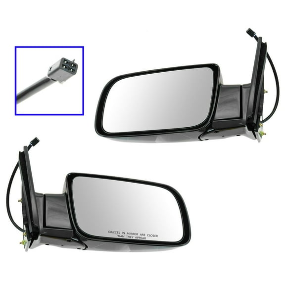 TRQ Mirrors Power Black Folding Left/Right Pair Set for Chevy GMC Pickup Truck MRA09095