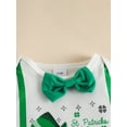 thumbnail image 6 of Elippeo Baby Boys Pants Set 3M 6M 9M 12M 18M  Long Sleeve Crew Neck Bow Romper with Shamrock Print Pants and Hat Fall Outfit, 6 of 10
