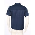 thumbnail image 4 of TiaoBug Men Women Chef Coats Unisex Premuim Chef Jacket Short Sleeve Double-Breasted Cooking Working Unifroms Blue Short Sleeve XL, 4 of 7