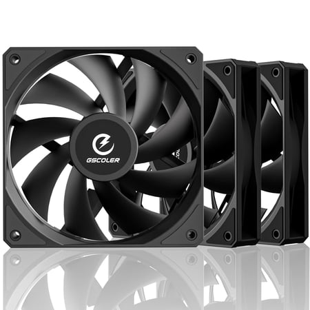 FA120 120mm Case Fan 3 Pack, Quiet PC Cooling Fan with 4-Pin PWM Smart Speed Control, Daisy - Chain Design for Tidy Build, High Airflow for Computer Case, Gaming PC, CPU Cooler, Radiator