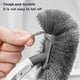 thumbnail image 4 of Escobilla de inodoro de mango largo en forma de S | Cerdas suaves y densas: sin callejones sin salida | Herramienta de limpieza de baños domésticos | Plástico | Blanco/Gris | 1 paquete | Limpiador, 4 of 7