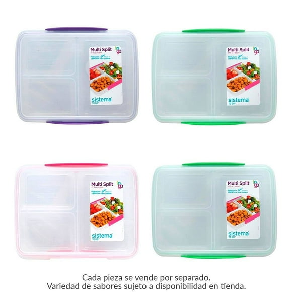 Contenedor Hermético Sistema To Go To Go 3 Divisiones Varios Colores 820 ml 1 Pieza