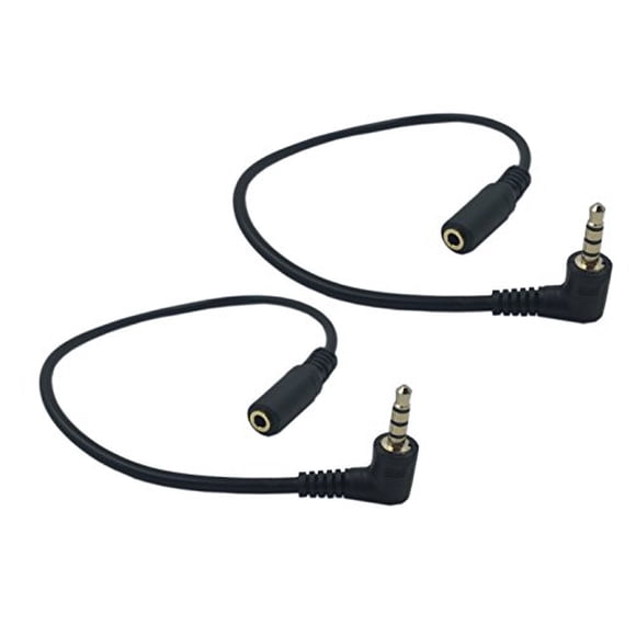 Cable de audio estéreo CERRXIAN 1Ft 3.5mm 4 Polos macho a 3 polos hembra chapado en oro