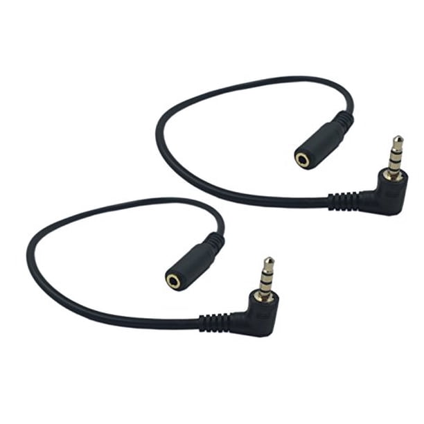Cable de audio estéreo CERRXIAN 1Ft 3.5mm 4 Polos macho a 3 polos hembra chapado en oro