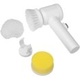 thumbnail image 1 of Cepillo de limpieza eléctrico multifunción 5 en 1 con 3 cabezales de cepillo reemplazables, rotación de 360°, herramientas de limpieza de mano recargables para cocina, baño, ducha esquí esquí Gafas de esquí, 1 of 5