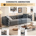 thumbnail image 2 of 97.7" 3-in-1 Convertible Sleeper Sofa, 28.4" Deep Seat Pull Out Sofa Bed, Button Tufted Modern Sofa, 4-Seater Couch with Movable Ottoman for Apartment, Office, Bedroom (Dark Gray), 2 of 11