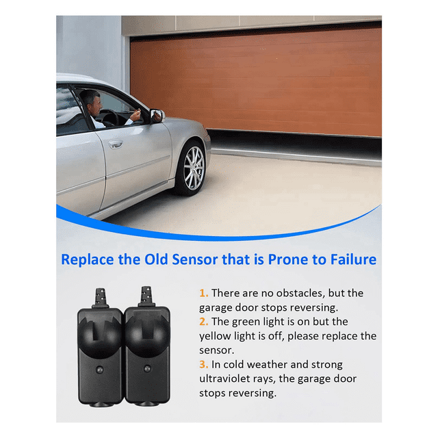 12Pcs Garage Door Opener Safety Sensor Beam Eyes Fit for Sears with Brackets