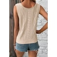 thumbnail image 4 of Deliqiba Women Sleeveless Tank Tops Cable Knit Sweater Vests V Neck Casual Clothes SummerTrendy Outfits 2025  L, 4 of 7