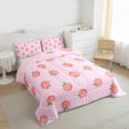 thumbnail image 3 of Homewish Peach Full Size Comforter Sets,Summer Fruit Bedding Comforter Set,Pink Green Bedding Sets For Girls,Ultra Soft Home Decor Reversible,3 Pieces, 3 of 8
