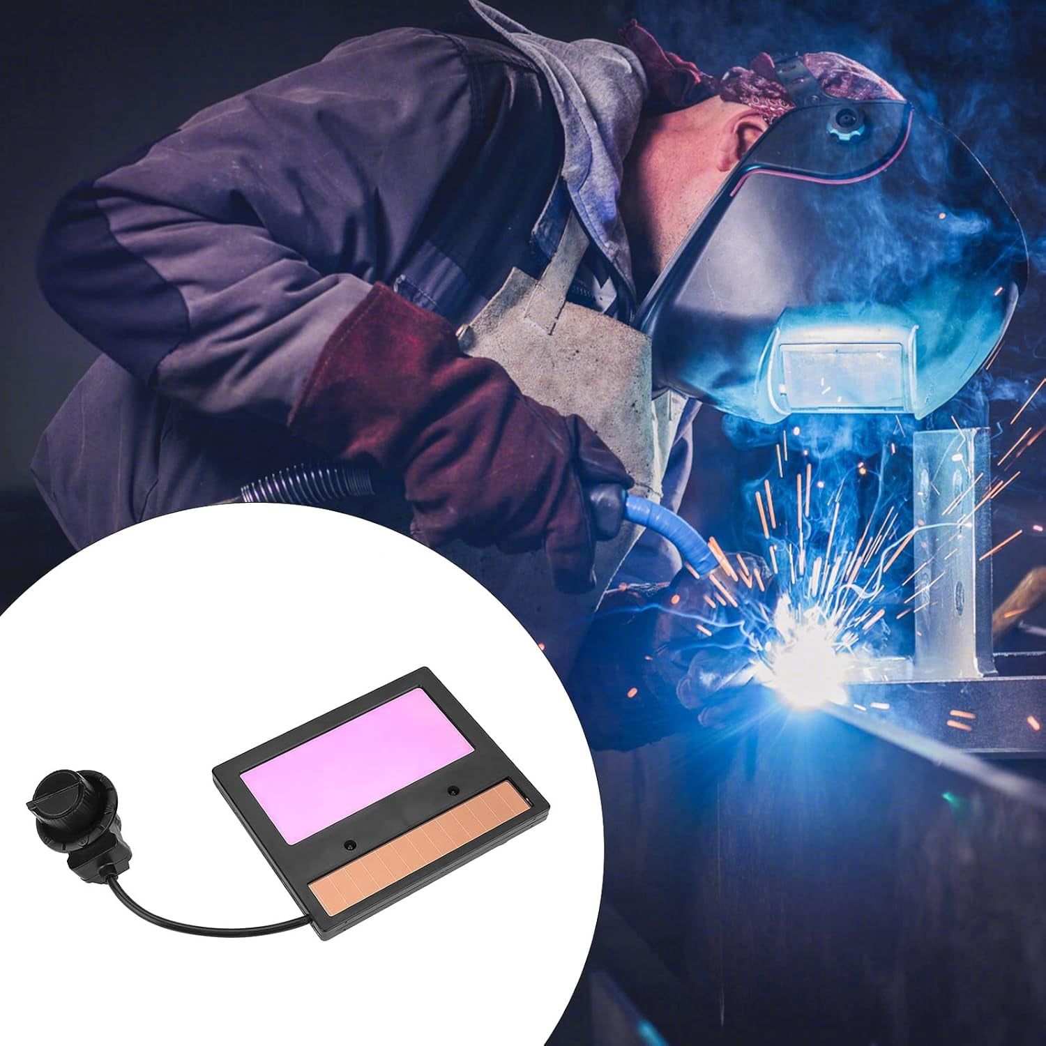 Gamvdout Solar Welding Helmet Lens TX600C Auto Darkening Lens for Welding Grinding 110 * 90mm Welding Helmets