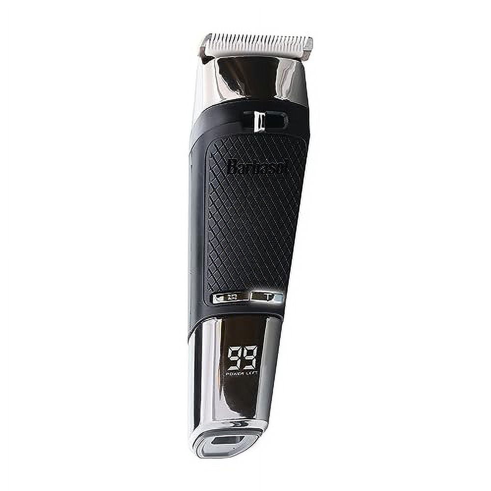 Barbasol Rechargeable Hair, Beard & Body Trimmer for Men, Ceramic Blades, Turbo Power, LCD Display, Cordless Grooming Kit with 4 Comb Guards