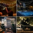 thumbnail image 3 of OriginalSourcing Solar String Lights Outdoor 30 LED 20ft Crystal Globe Lights Waterproof with 8 Lighting Modes for Outdoor Garden Wedding Party Decor, Warm White, 3 of 9