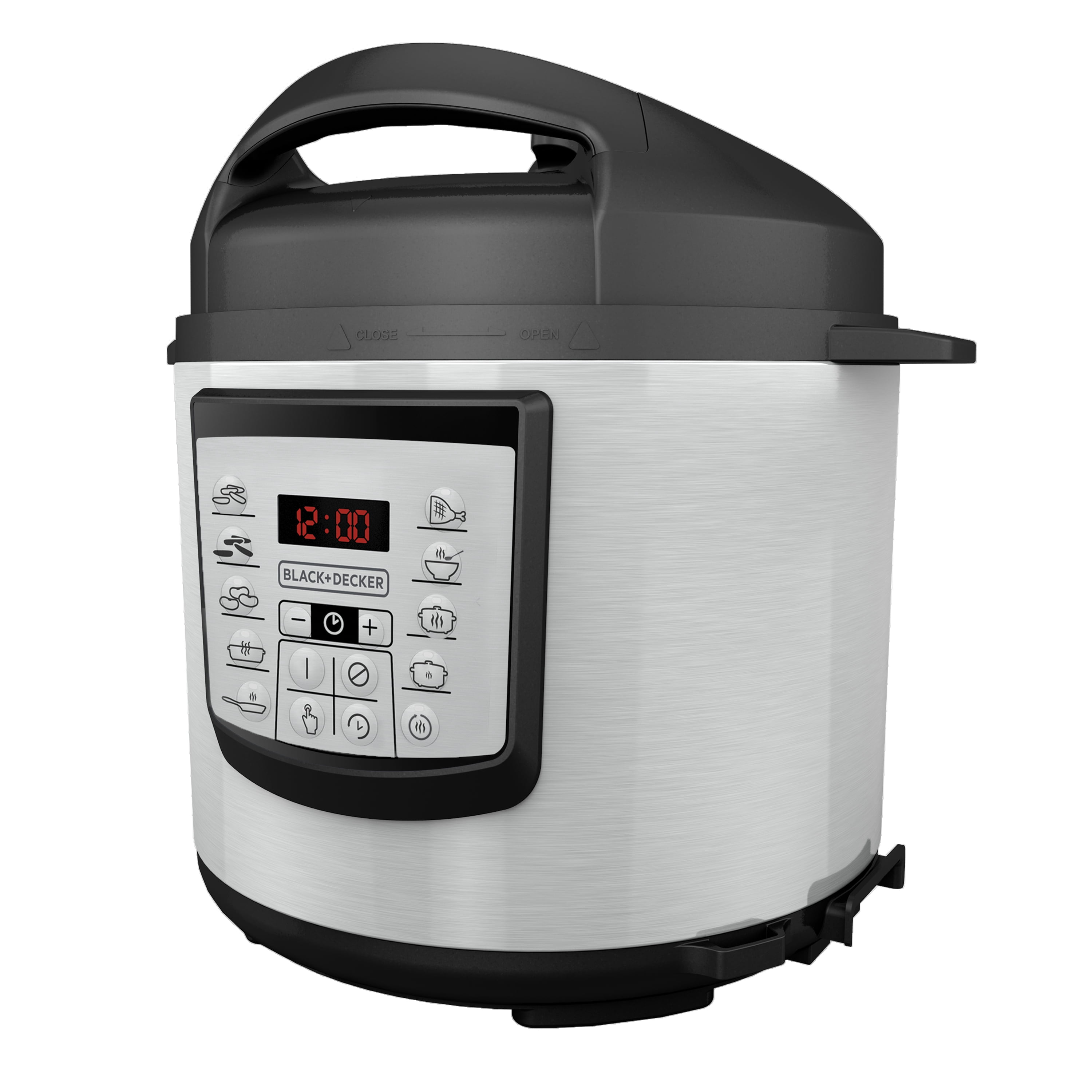 Black+Decker 6 qt Stainless Steel Stovetop Pressure Cooker
