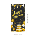 thumbnail image 7 of Glittery Gold Happy Birthday Backdrop Banner with Star Elements Party Supplies for Birthday Party Photography Props and Decors, 7 of 7