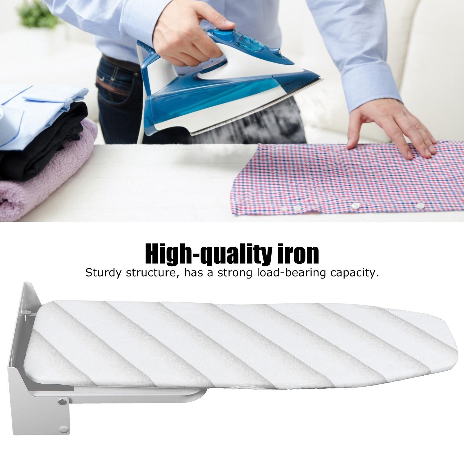 Nisorpa Wall Mounted Ironing Board Fold-up Laundry Ironing Board with Ironing Board Cover Folding Househeld Iron Board Space Saving