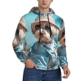 thumbnail image 2 of Pofeuu Stylish Dog in Denim Outfit Print Mens Casual Hooded Collar Drawstring Hoodies Pullover Sweatshirts Casual Long Sleeve Shirts-XX-Large, 2 of 7