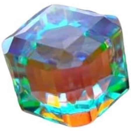 54 Ct+ Natural Cube Cut Mystic Quartz Loose Gemstone EGL Certified Rainbow Color Gem Stone for Necklace Ring Jewelry Making